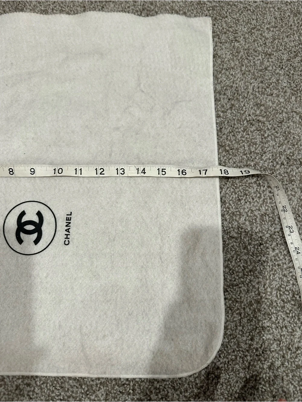 Chanel White Logo dust bag